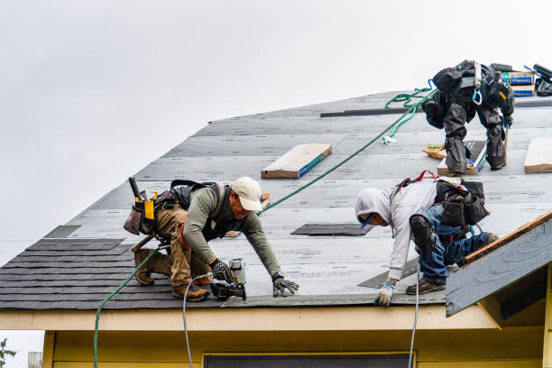 Professional Gutter Installation technician working in Shambaugh, IA